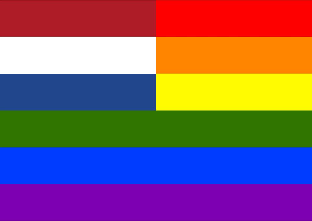 Rainbow Flag Netherlands png transparent