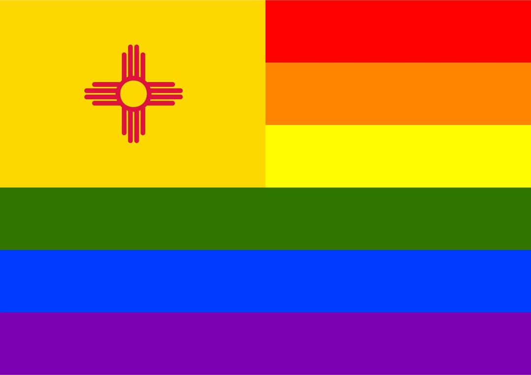 Rainbow Flag New Mexico png transparent