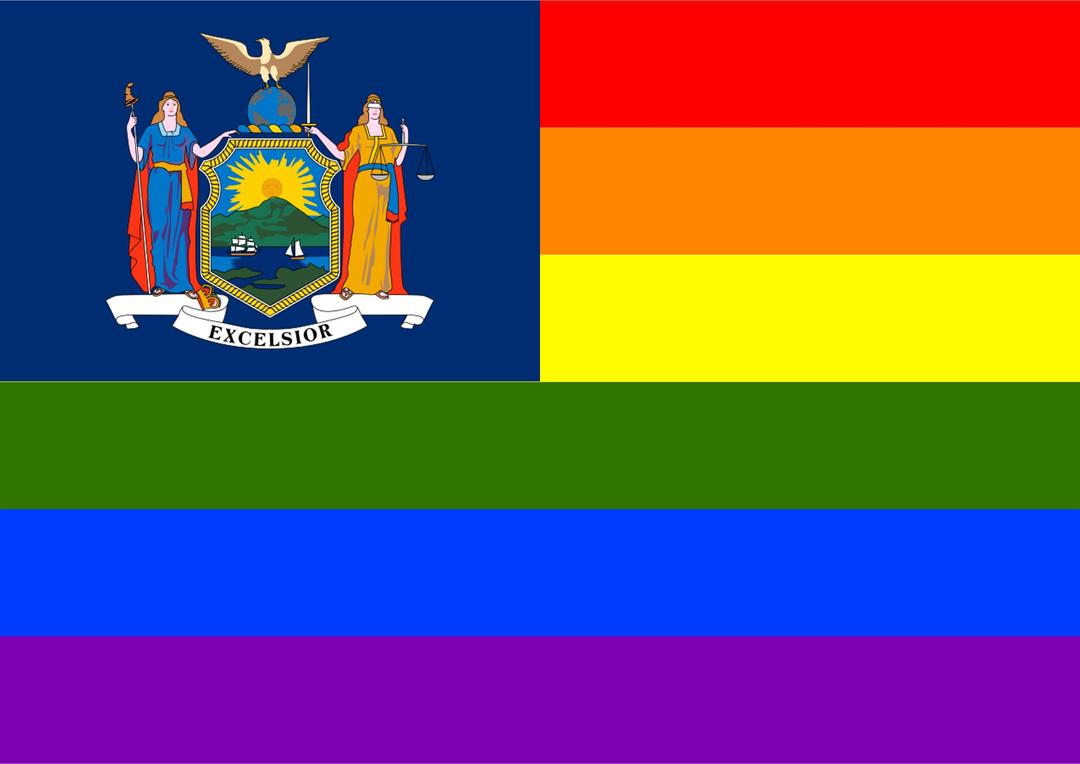 Rainbow Flag New York png transparent