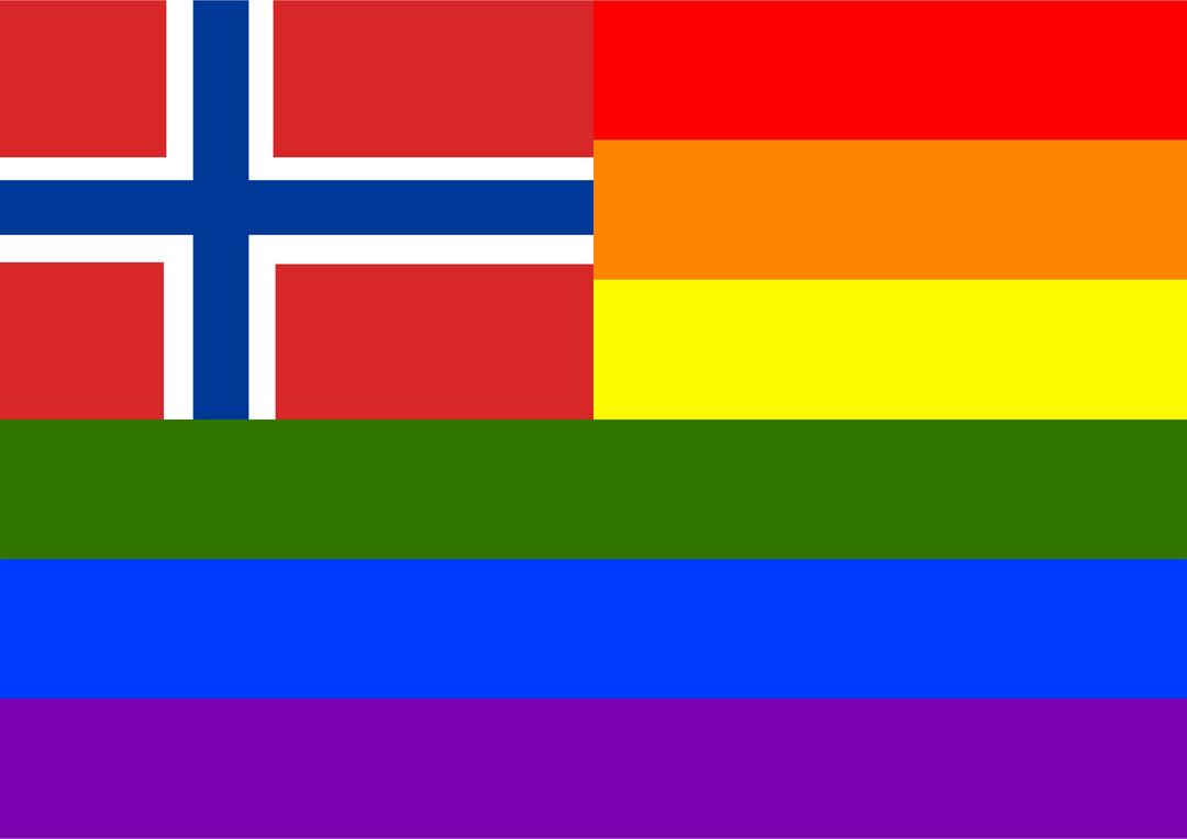 Rainbow Flag Norway png transparent