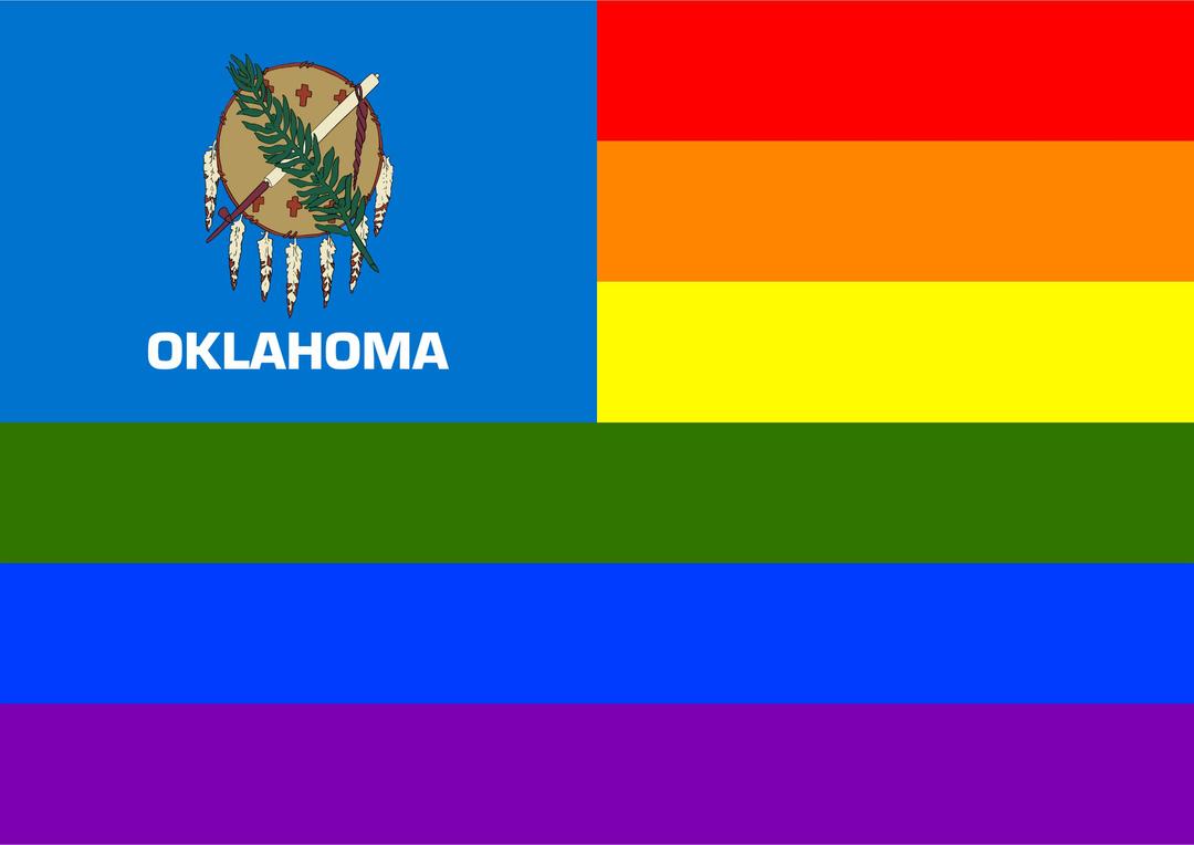 Rainbow Flag Oklahoma png transparent