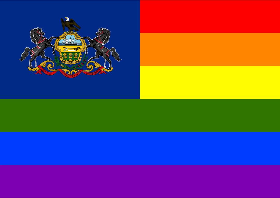 Rainbow Flag Pennsylvania png transparent