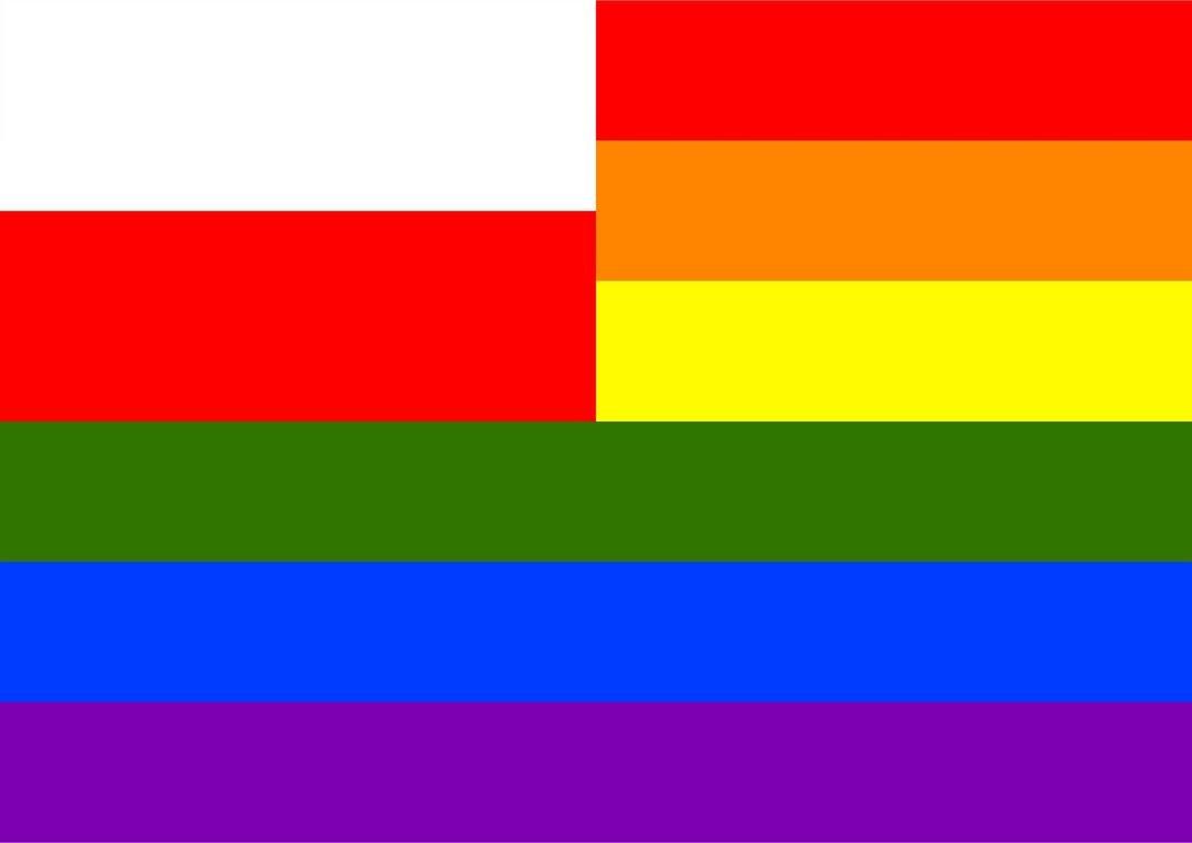Rainbow Flag Poland png transparent