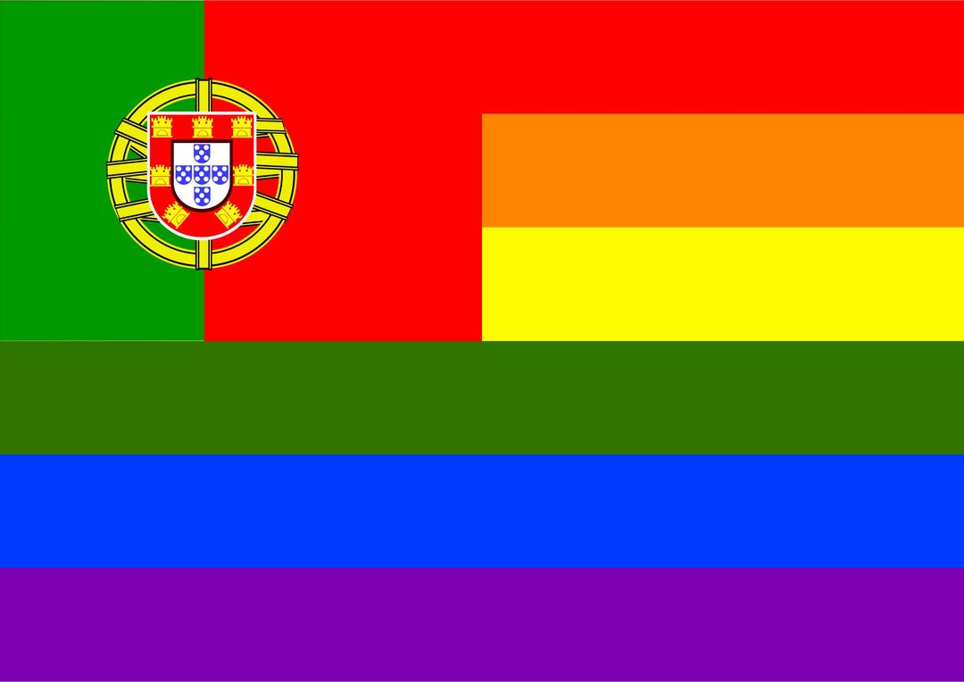 Rainbow Flag Portugal png transparent