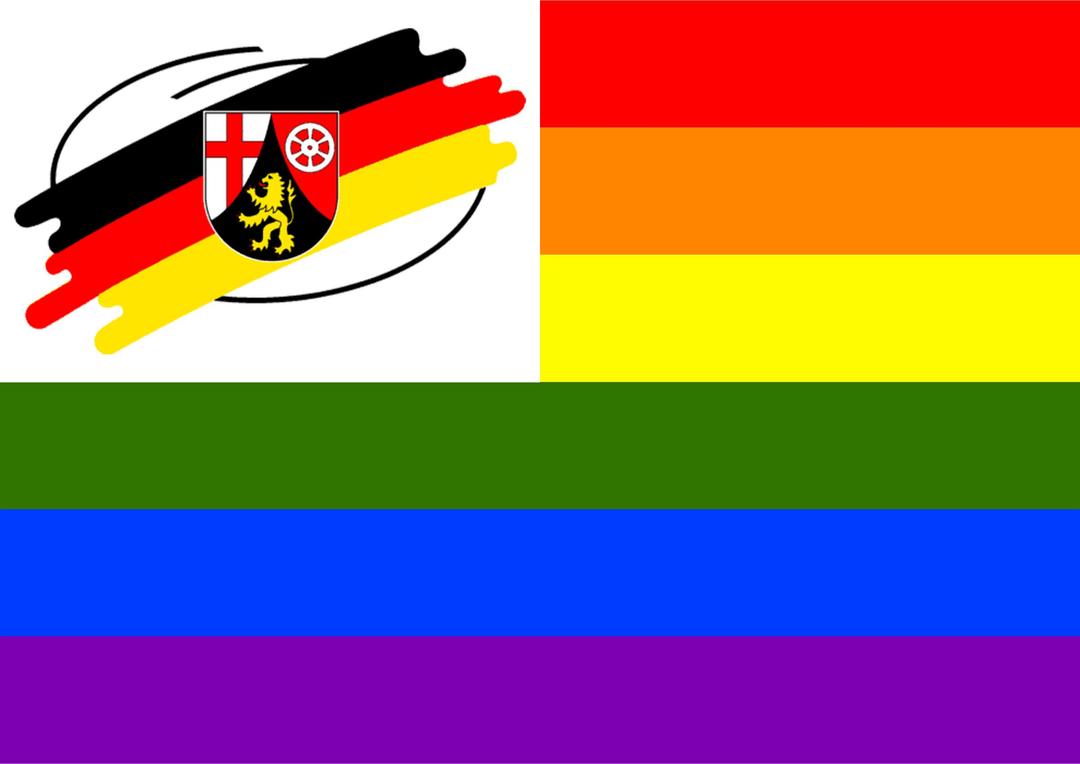 Rainbow Flag Rhineland-Palatinate png transparent