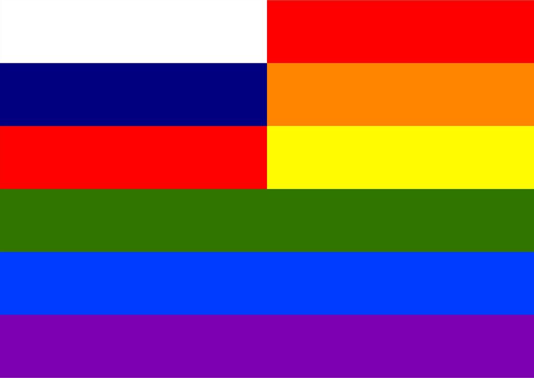 Rainbow Flag Russia png transparent