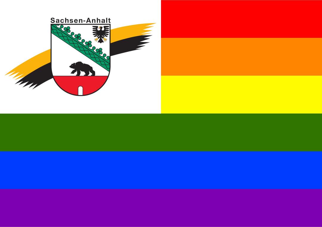 Rainbow Flag Saxony-Anhalt png transparent