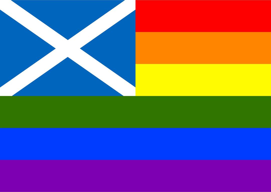 Rainbow Flag Scotland png transparent