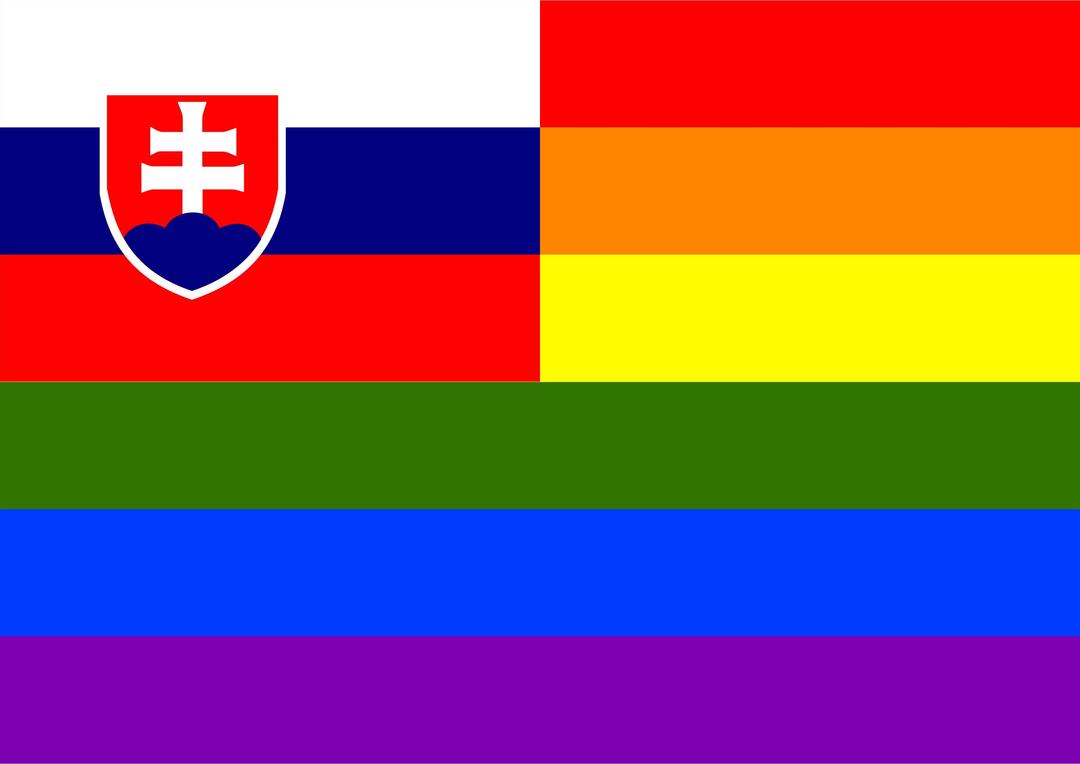 Rainbow Flag Slovakia png transparent