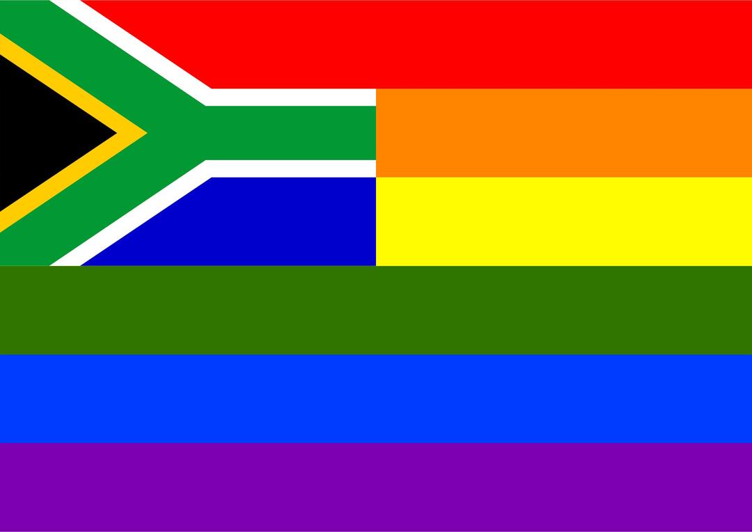 Rainbow Flag South Africa png transparent