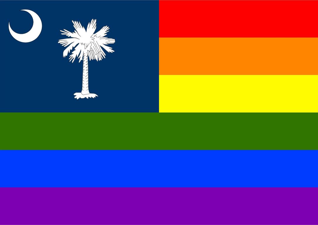 Rainbow Flag South Carolina 1 png transparent