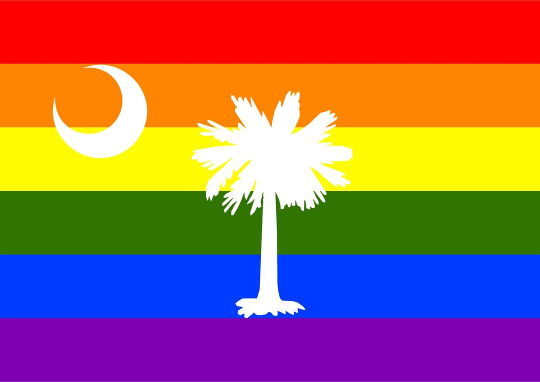 Rainbow Flag South Carolina 2 png transparent