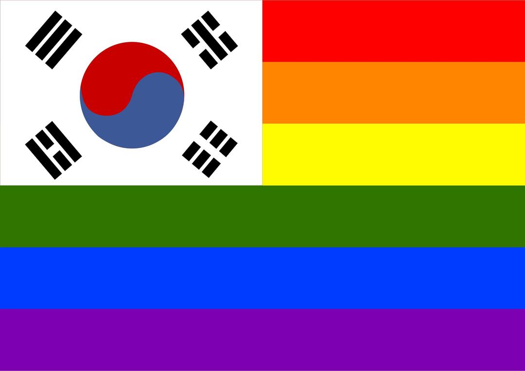 Rainbow Flag South Korea png transparent