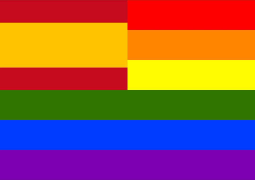 Rainbow Flag Spain png transparent