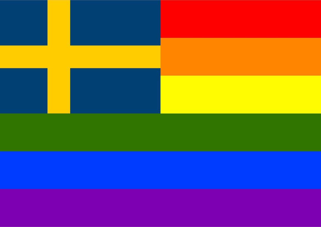 Rainbow Flag Sweden png transparent