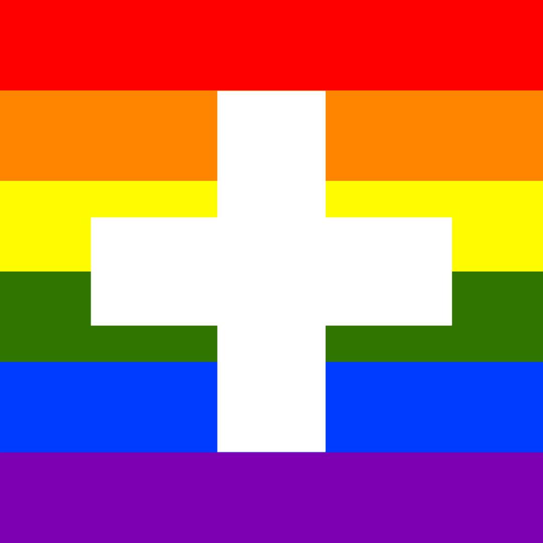 Rainbow Flag Switzerland png transparent