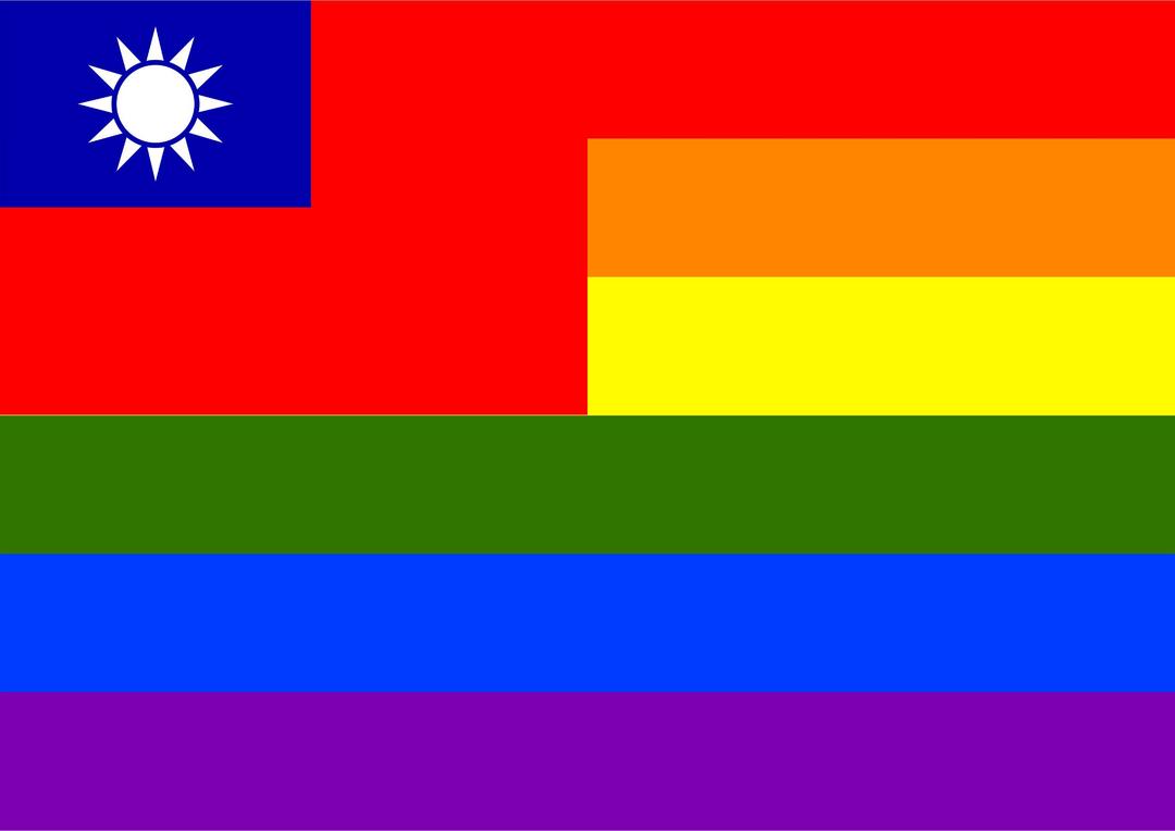 Rainbow Flag Taiwan png transparent
