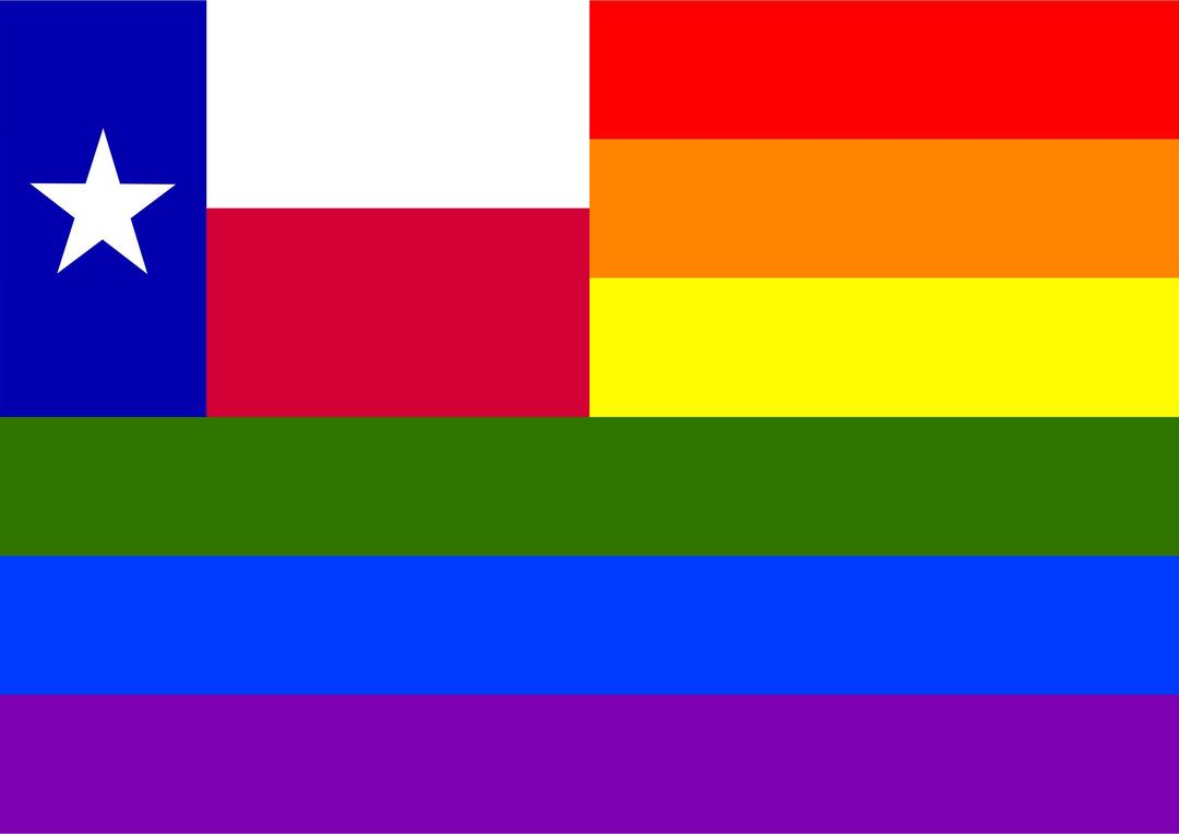 Rainbow Flag Texas png transparent