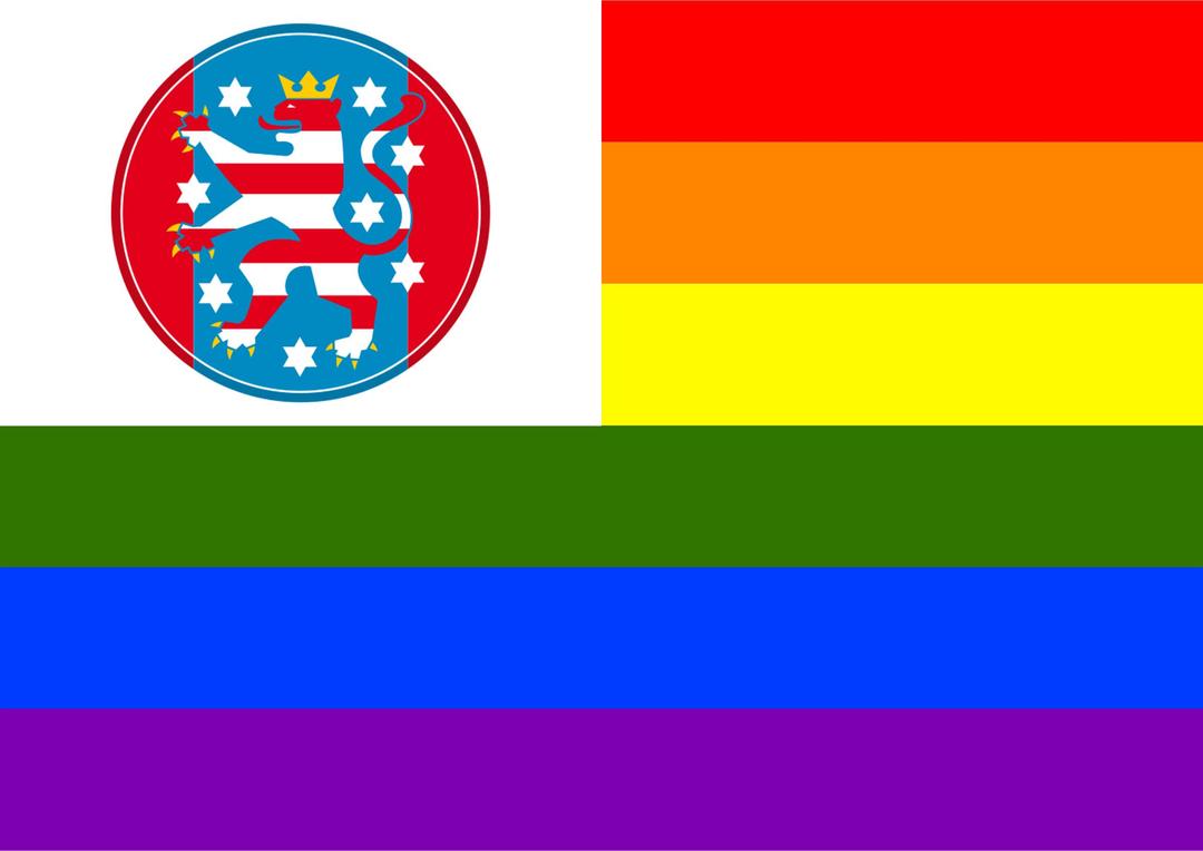 Rainbow Flag Thuringia png transparent