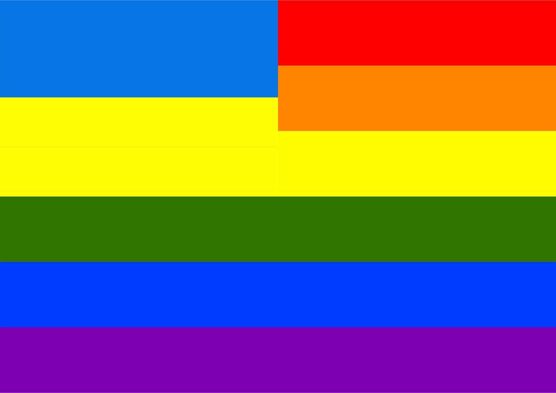 Rainbow Flag Ukraine png transparent