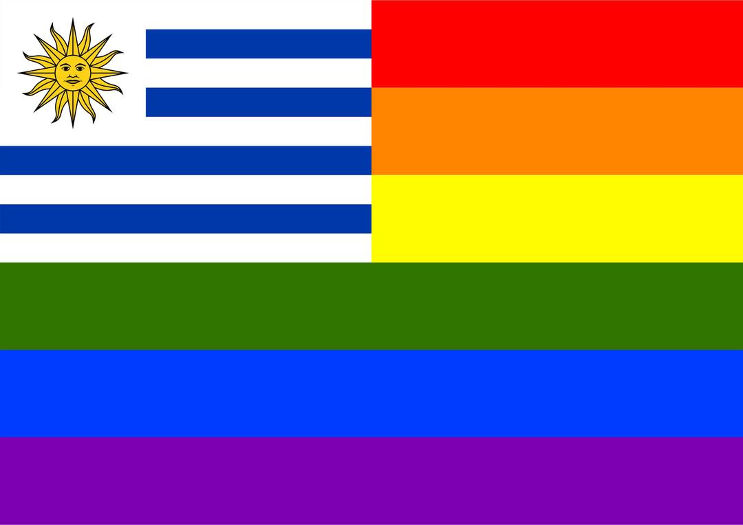 Rainbow Flag Uruguay  png transparent