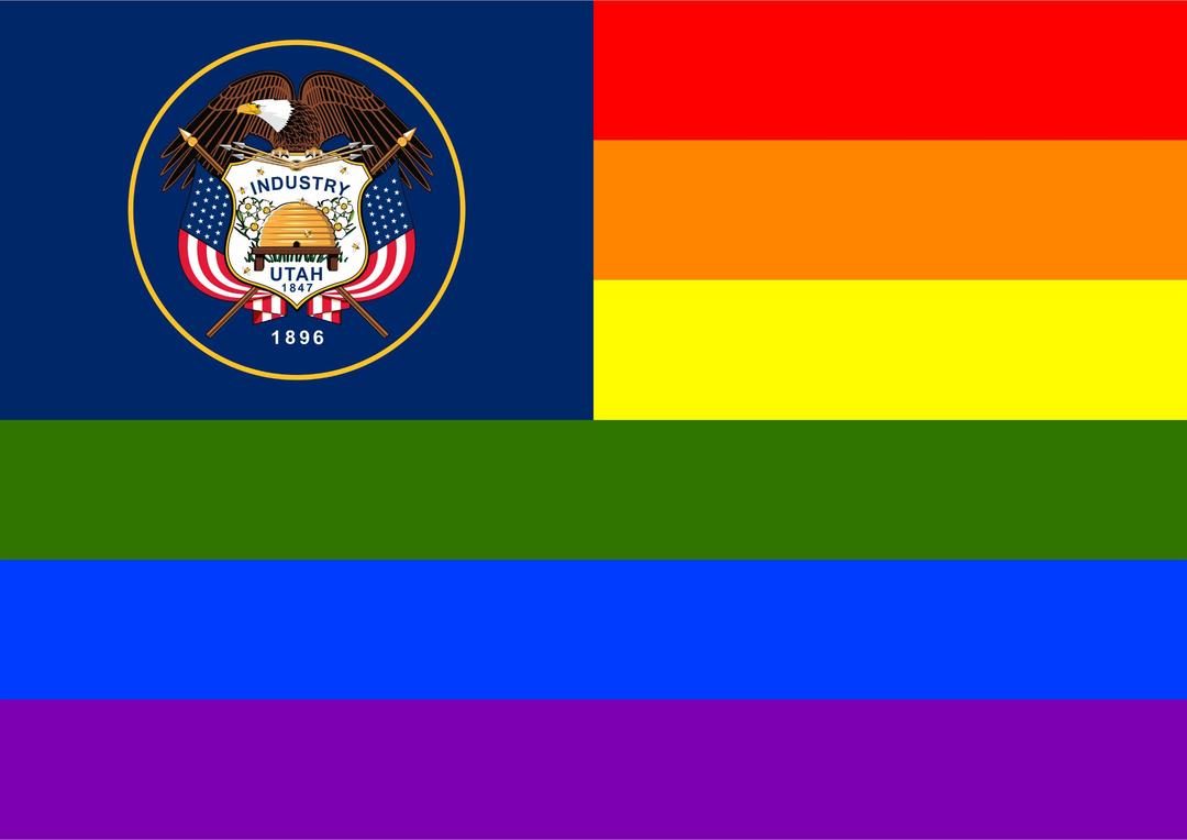 Rainbow Flag Utah png transparent