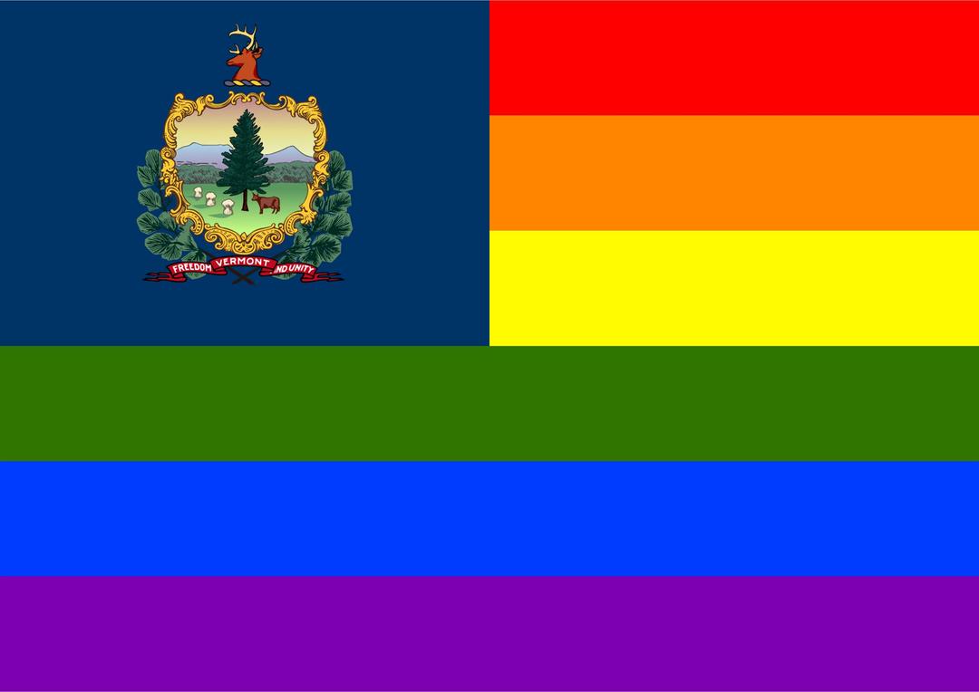 Rainbow Flag Vermont png transparent