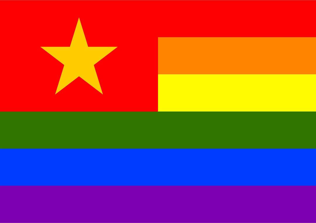 Rainbow Flag Vietnam png transparent