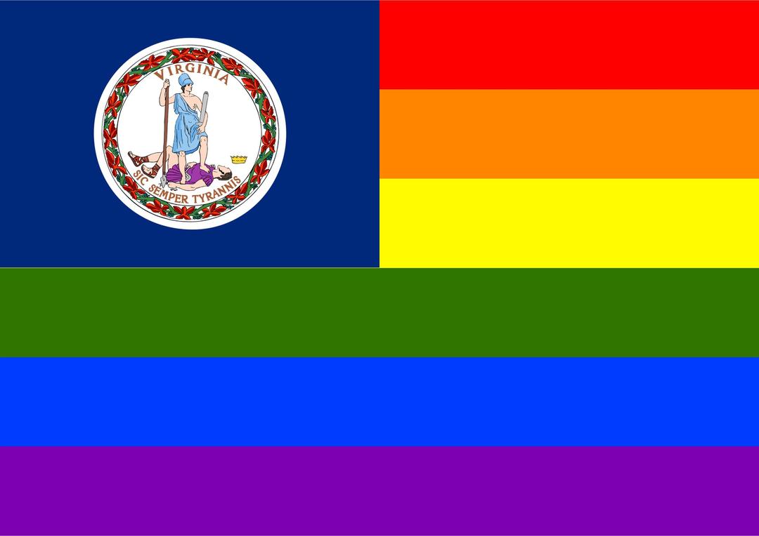 Rainbow Flag Virginia png transparent