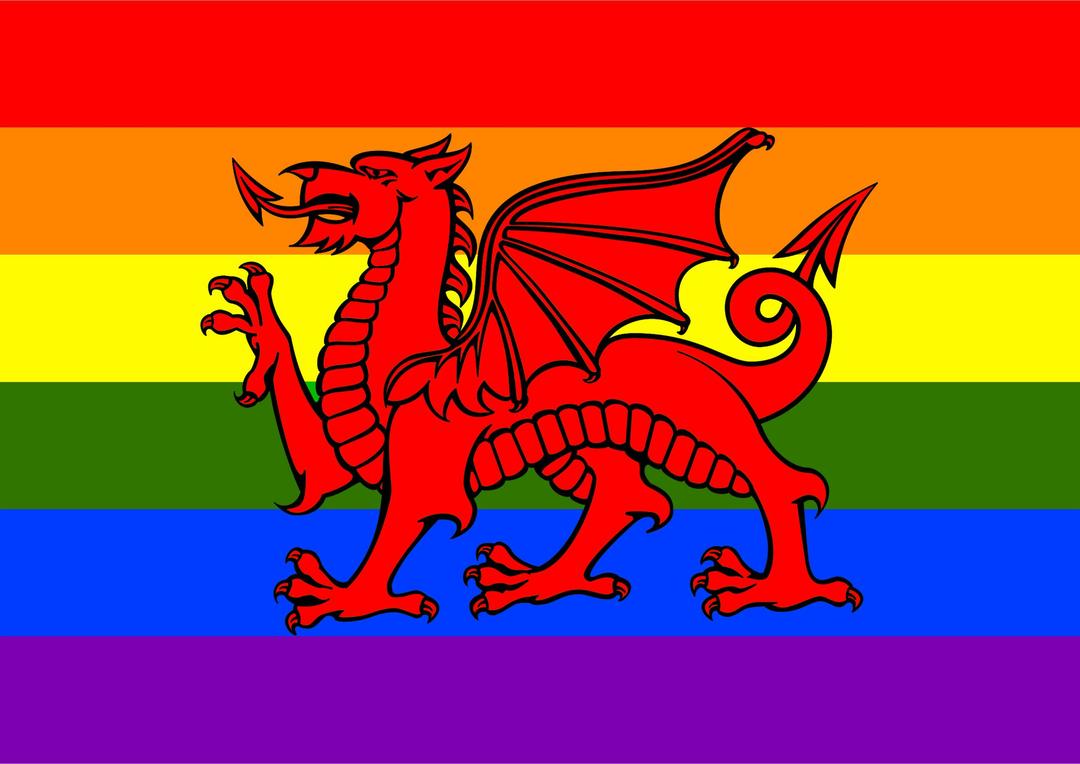 Rainbow Flag Wales png transparent