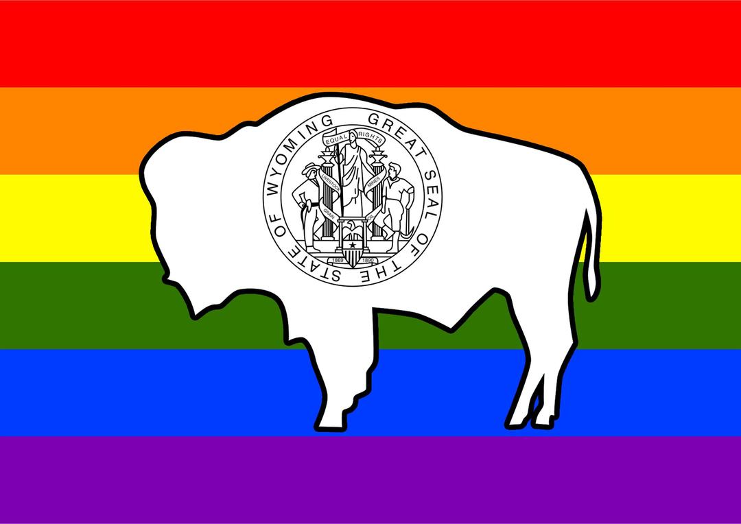 Rainbow Flag Wyoming png transparent