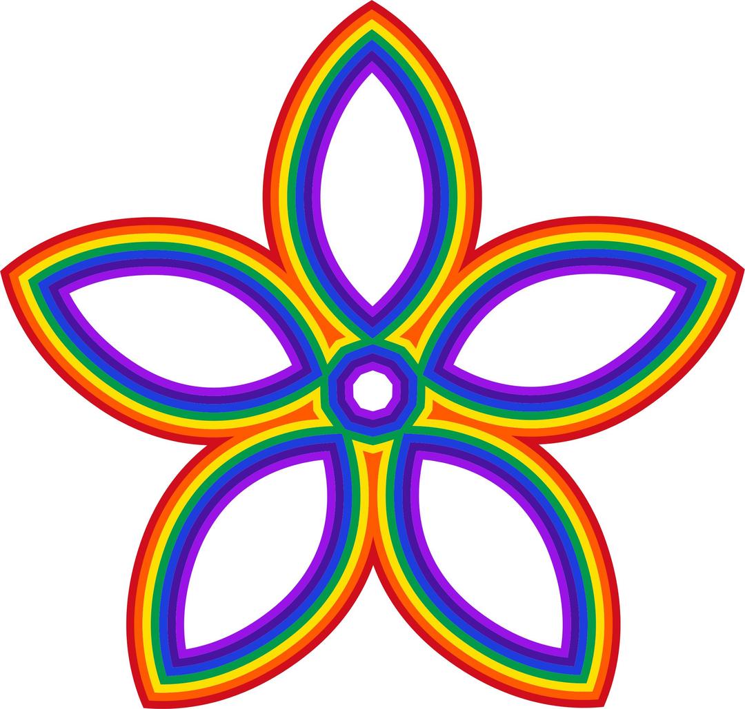 rainbow flower png transparent