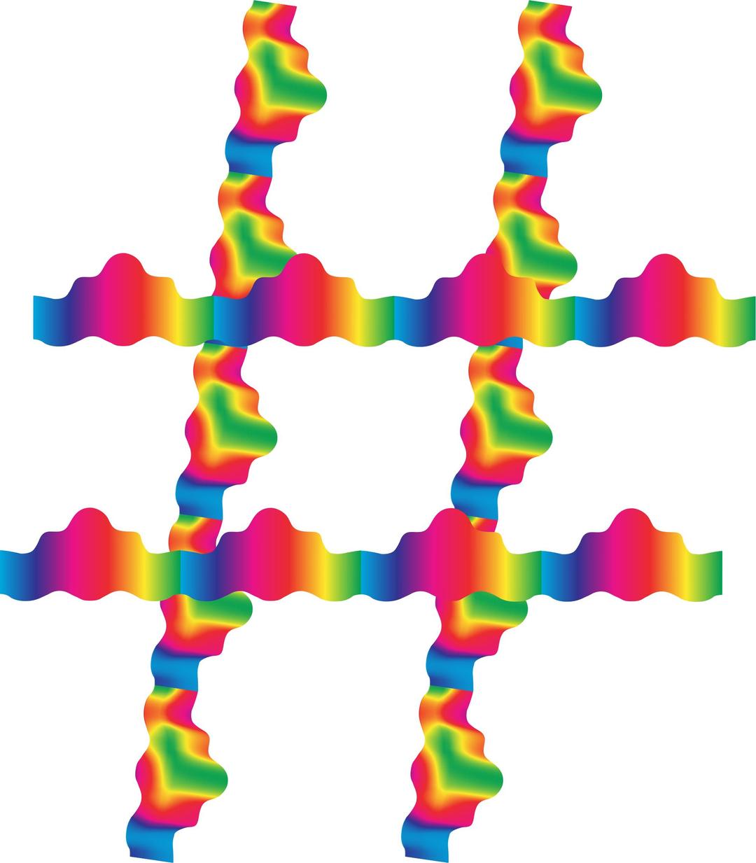 Rainbow Guilloche Hashtag 2 No Background png transparent