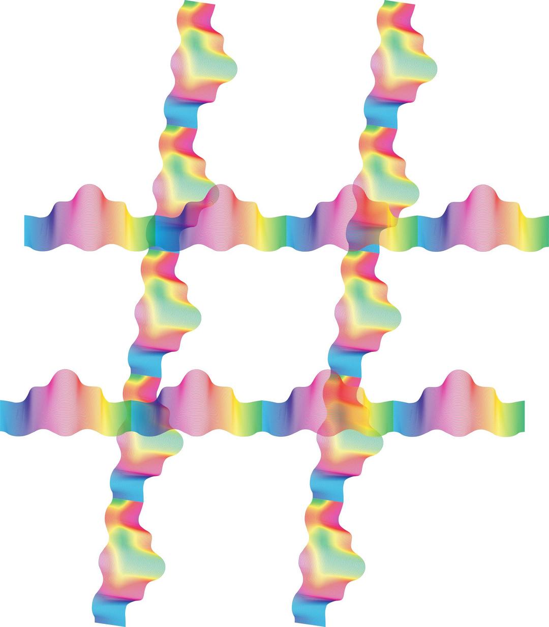 Rainbow Guilloche Hashtag No Background png transparent