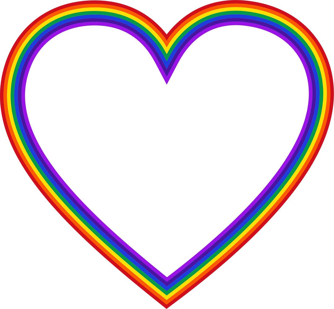 Rainbow Heart 5 png transparent