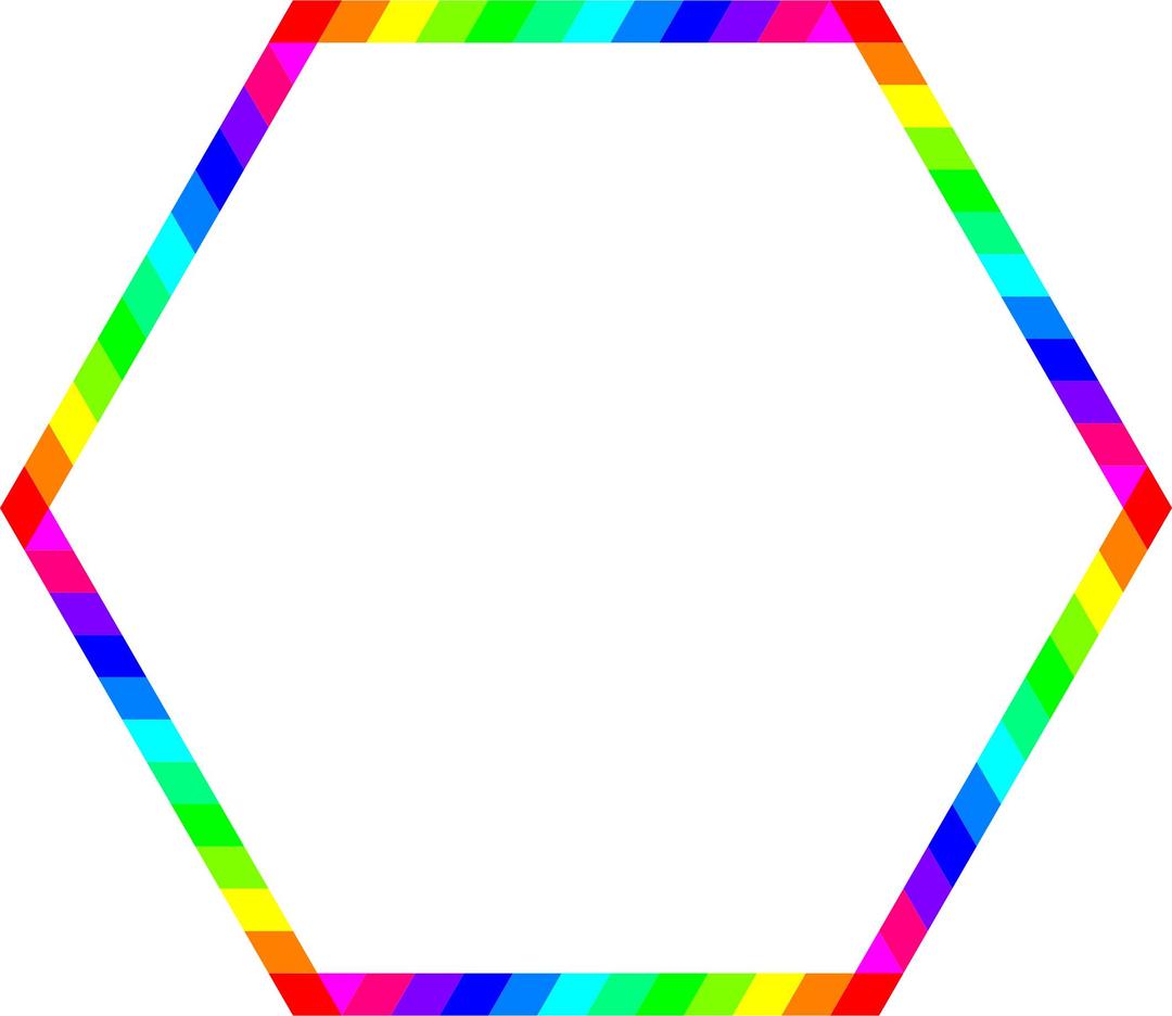 Rainbow Hexagon Ring png transparent