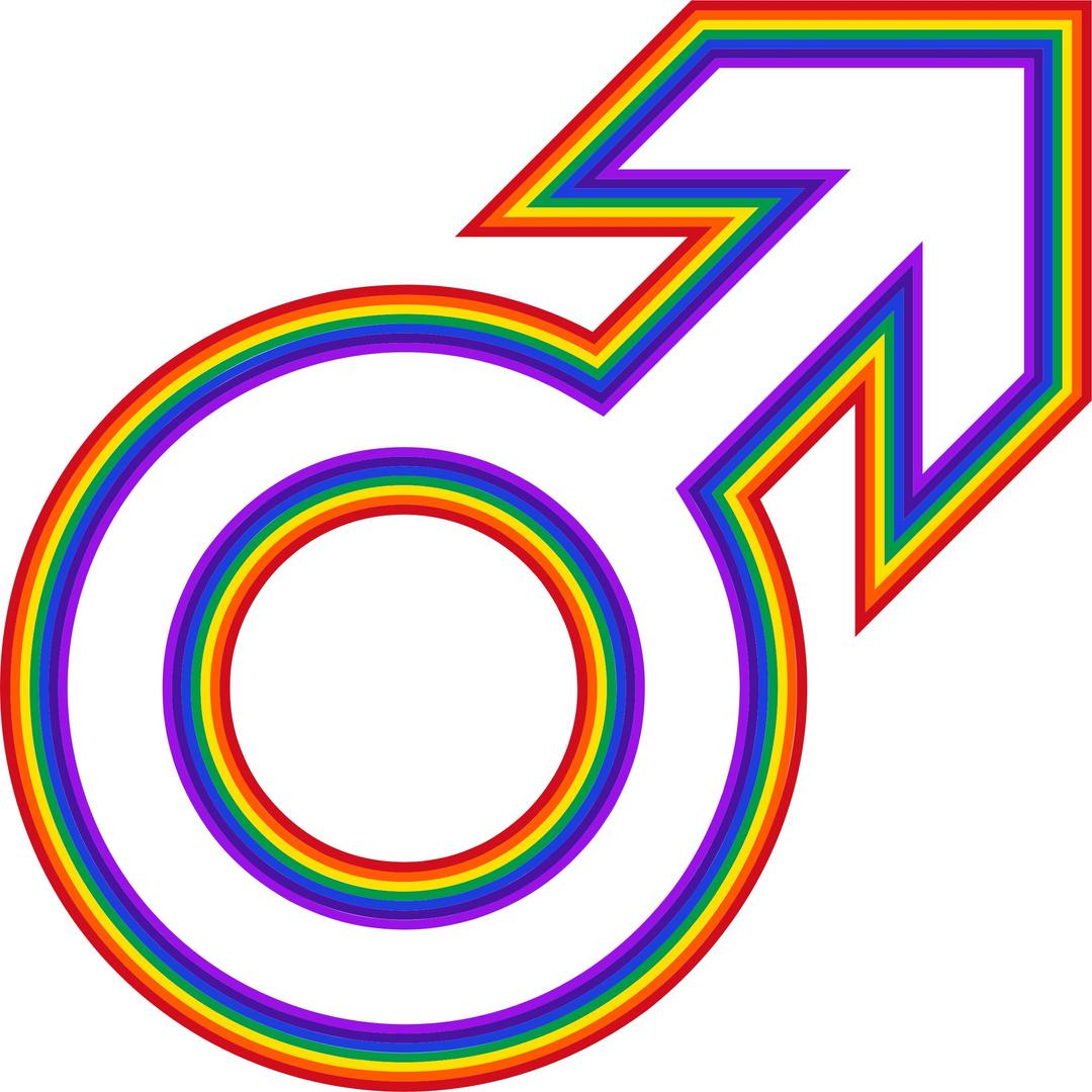 Rainbow Male Symbol png transparent