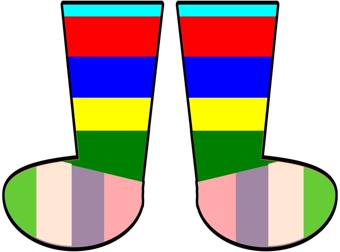 Rainbow Socks png transparent