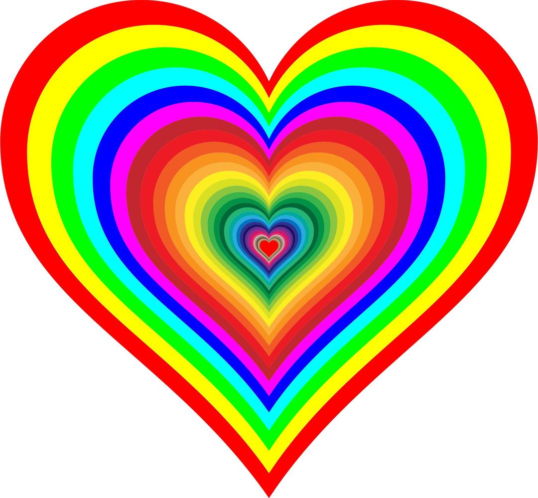 Rainbowrific Heart png transparent