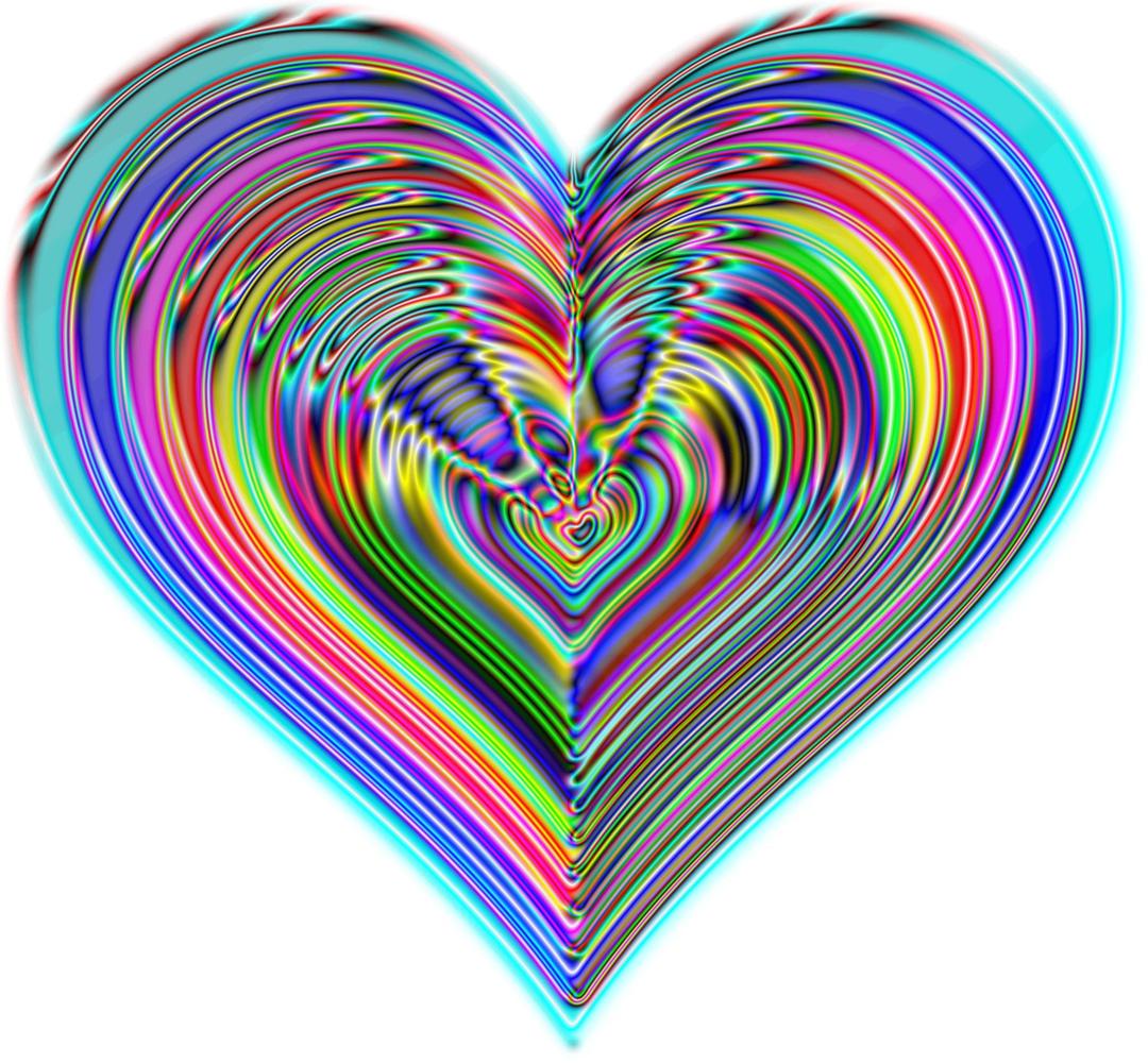 Rainbowrific Heart Enhanced 2 png transparent