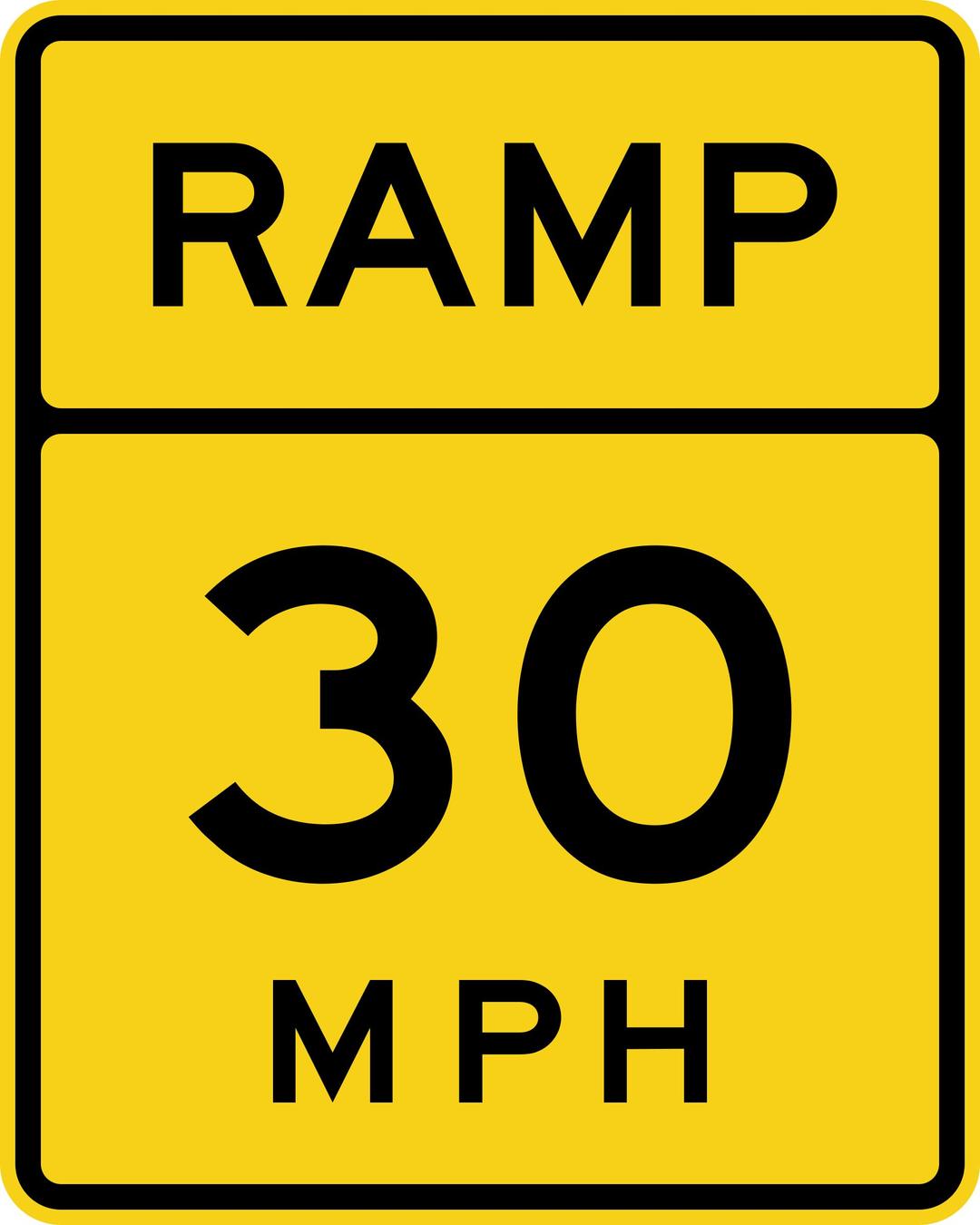 Ramp speed 30 png transparent