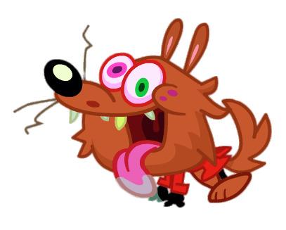 Randall the Little Red Riding Wolf Running Left png transparent