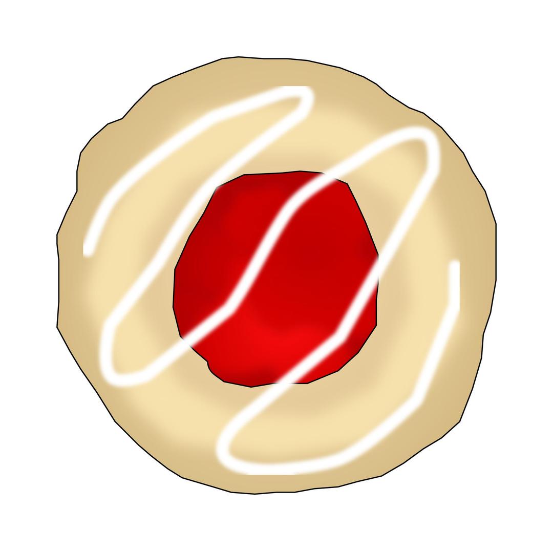 Raspberry or Strawberry Thumbprint Cookie png transparent