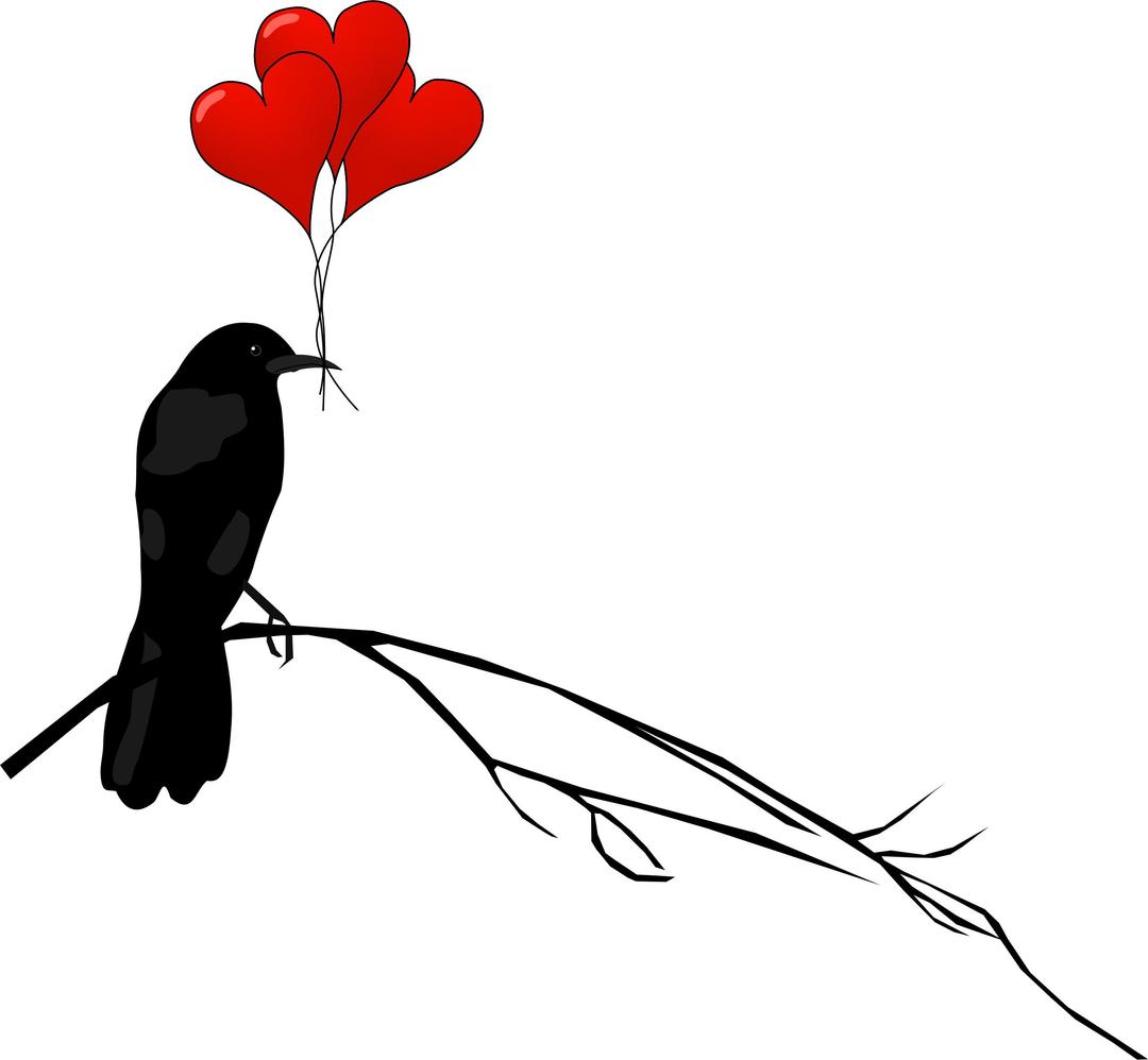 raven and balloons png transparent
