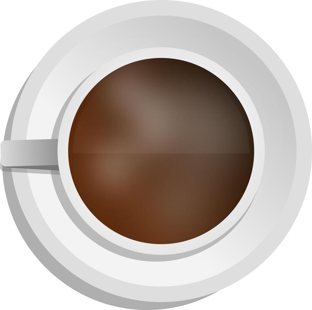 Realistic Coffee cup - Top view png transparent