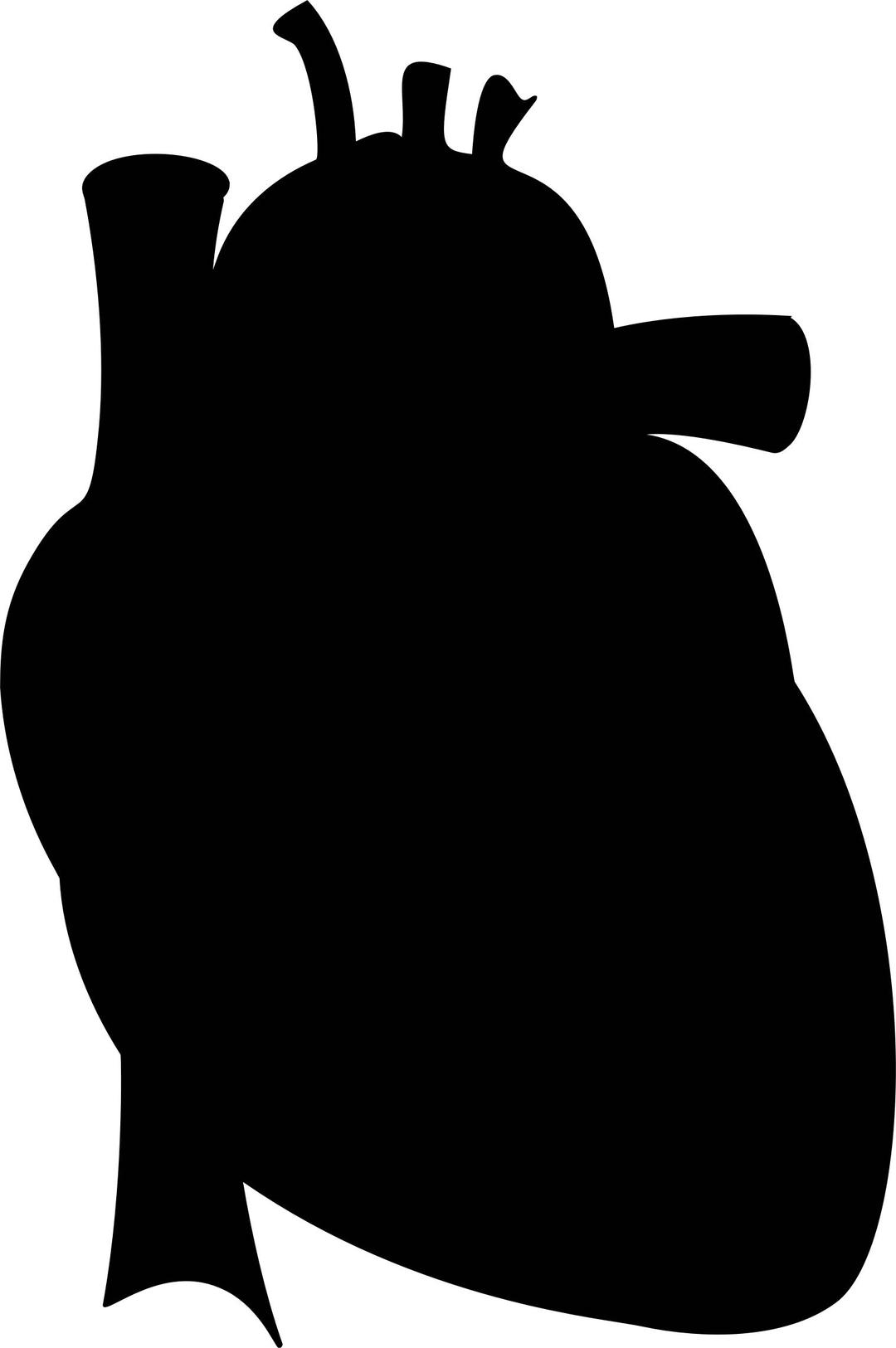 Realistic Heart Silhouette png transparent