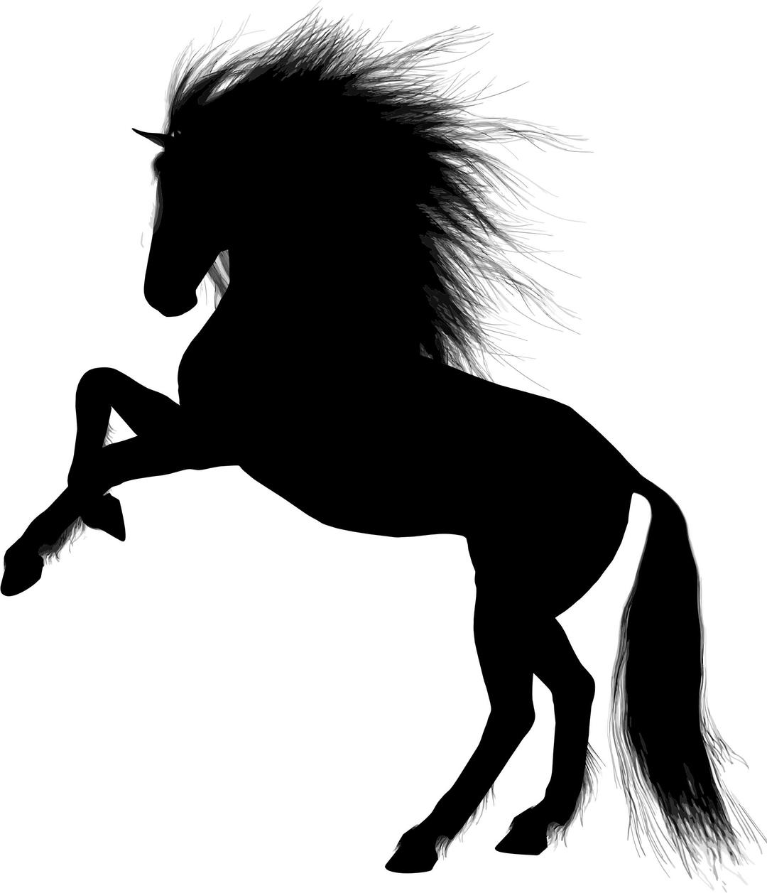 Rearing Stallion Silhouette png transparent