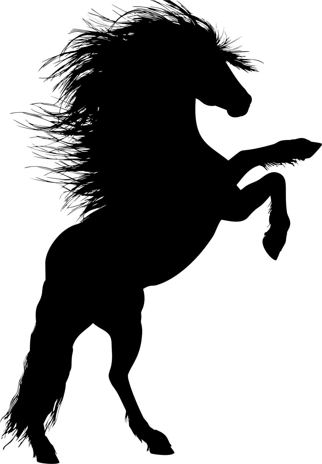 Rearing Stallion Silhouette 2 Variation 2 png transparent