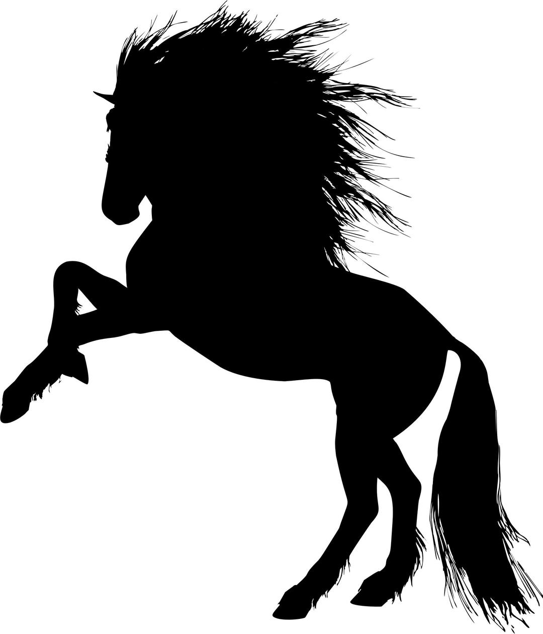 Rearing Stallion Silhouette Variation 2 png transparent