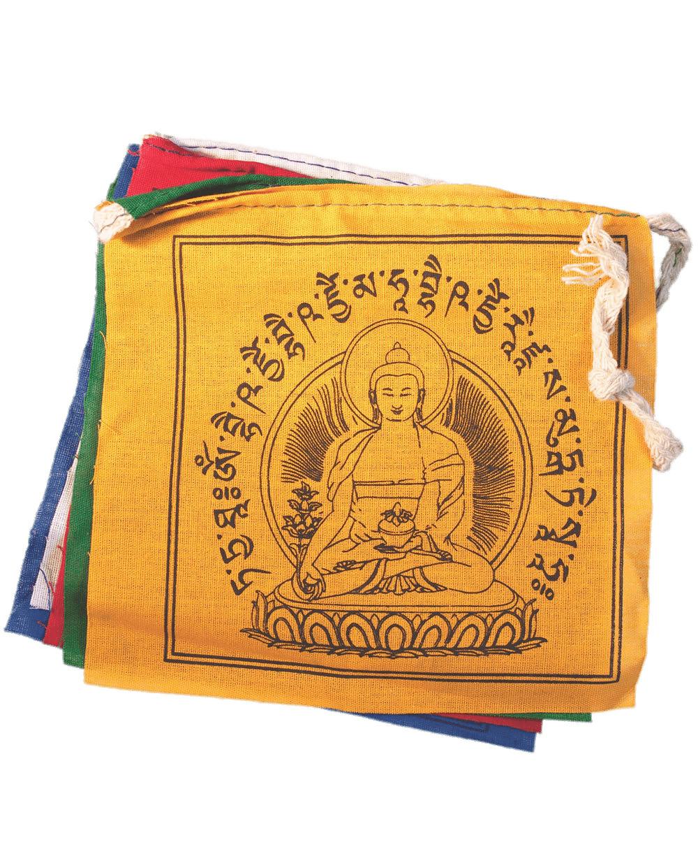 Rectangular Buddhist Prayer Flags png transparent